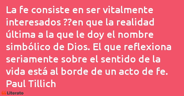 Frases de Paul Tillich