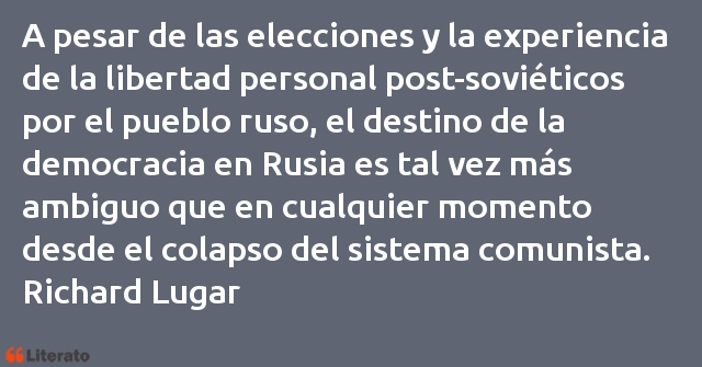 Frases de Richard Lugar