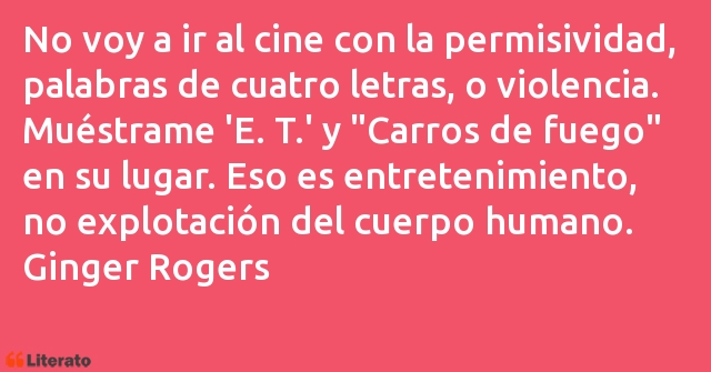 Frases de Ginger Rogers