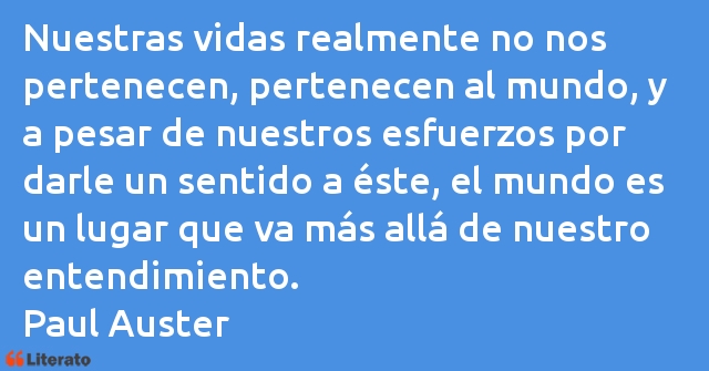 Frases de Paul Auster