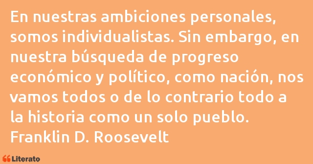 Frases de Franklin D. Roosevelt