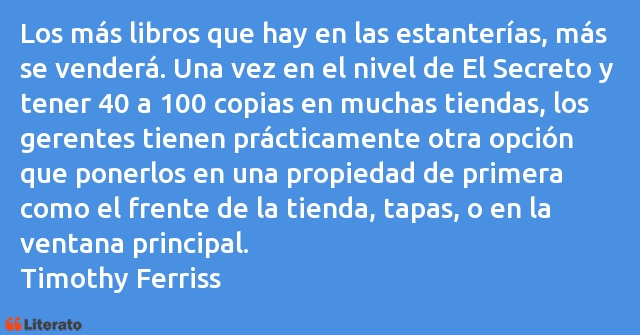 Frases de Timothy Ferriss