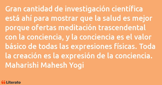 Frases de Maharishi Mahesh Yogi