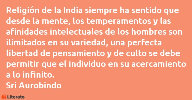 Frases de Sri Aurobindo
