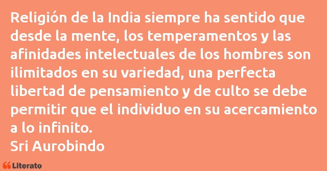 Frases de Sri Aurobindo