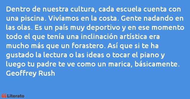 Frases de Geoffrey Rush