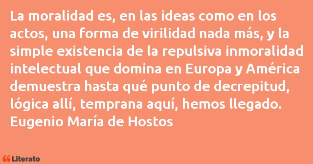 Frases de Eugenio María de Hostos