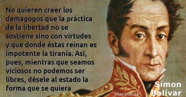 Frases de simón bolívar