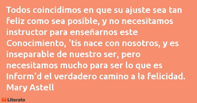 Frases de Mary Astell