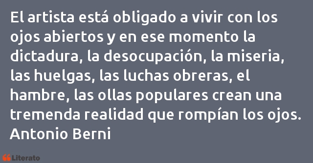 Frases de Antonio Berni