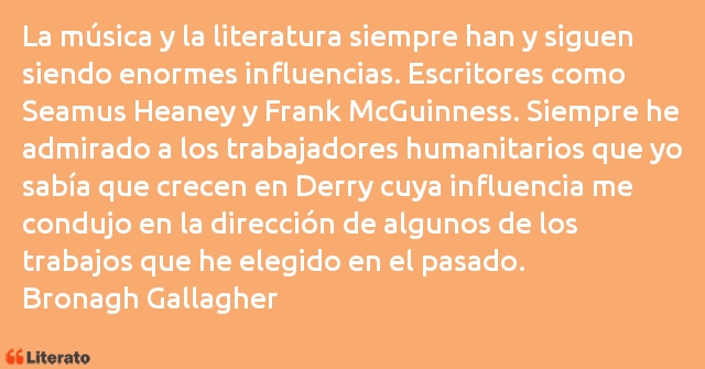 Frases de Bronagh Gallagher