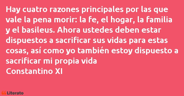 Frases de Constantino XI