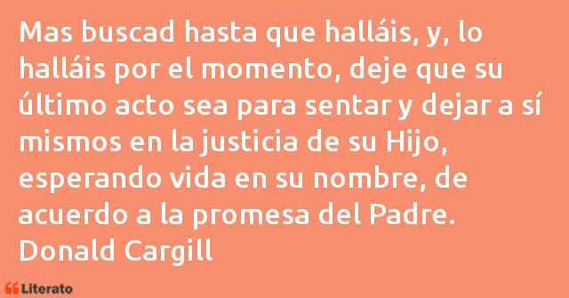 Frases de Donald Cargill