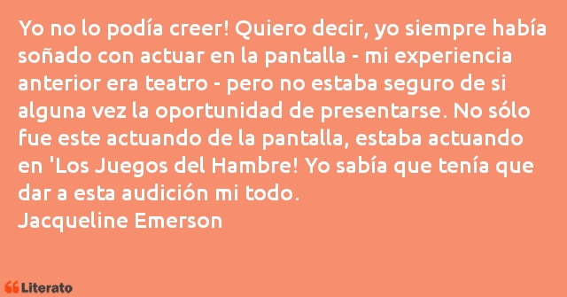 Frases de Jacqueline Emerson