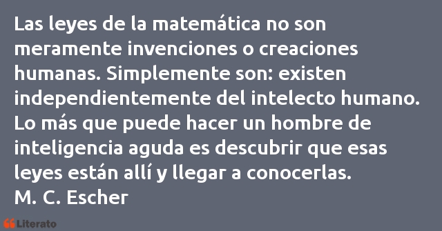 Frases de M. C. Escher