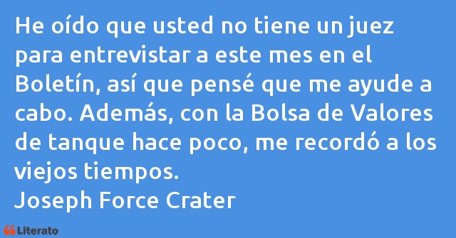 Frases de Joseph Force Crater