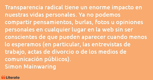 Frases de Simon Mainwaring