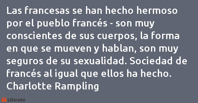 Frases de Charlotte Rampling