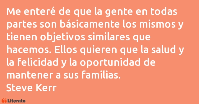 Frases de Steve Kerr