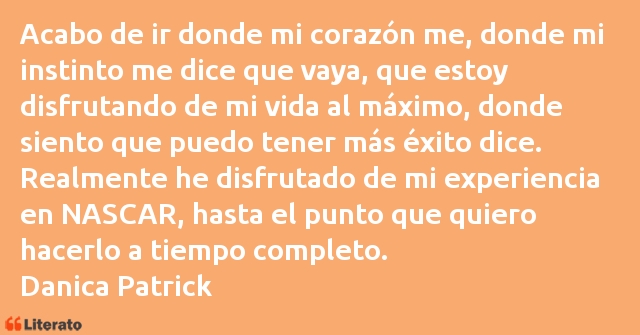 Frases de Danica Patrick