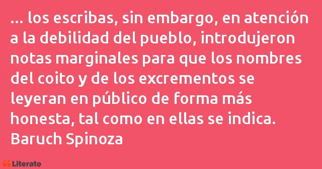 Frases de Baruch Spinoza