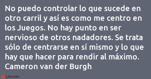 Frases de Cameron van der Burgh