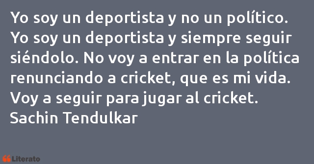 Frases de Sachin Tendulkar