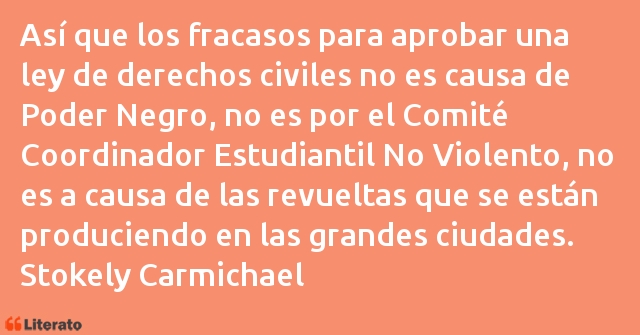 Frases de Stokely Carmichael