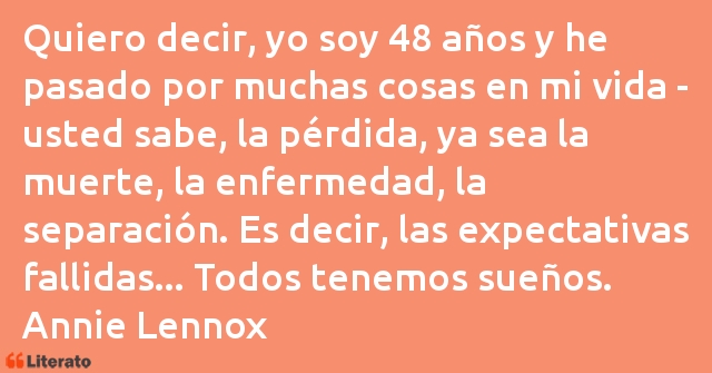 Frases de Annie Lennox