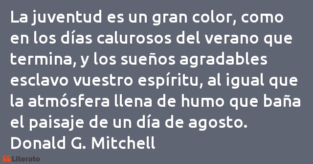 Frases de Donald G. Mitchell