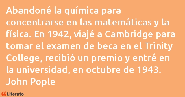 Frases de John Pople