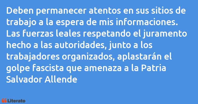 Frases de Salvador Allende