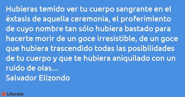 Frases de Salvador Elizondo