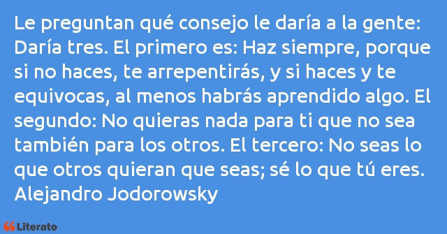 Frases de Alejandro Jodorowsky