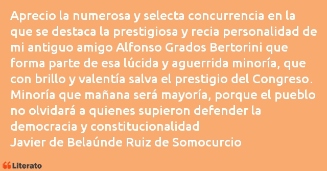 Frases de Javier de Belaúnde Ruiz de Somocurcio