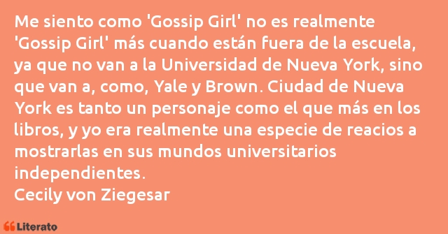 Frases de Cecily von Ziegesar