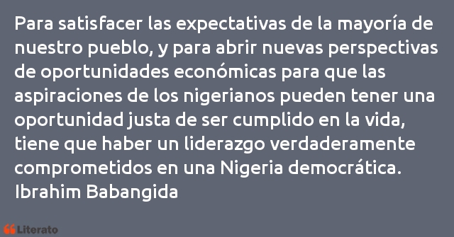 Frases de Ibrahim Babangida