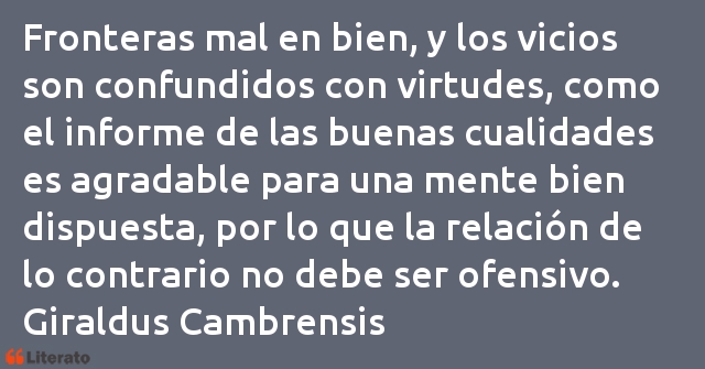 Frases de Giraldus Cambrensis