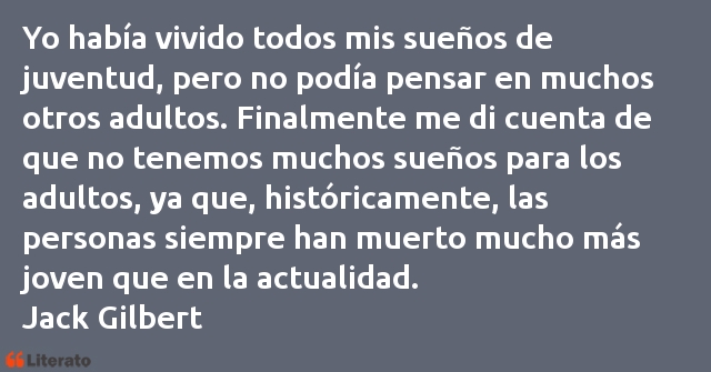 Frases de Jack Gilbert