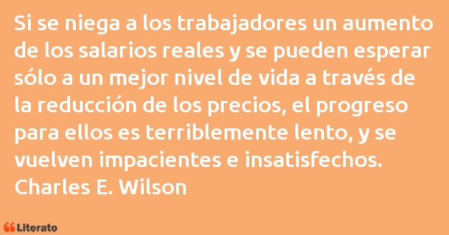 Frases de Charles E. Wilson