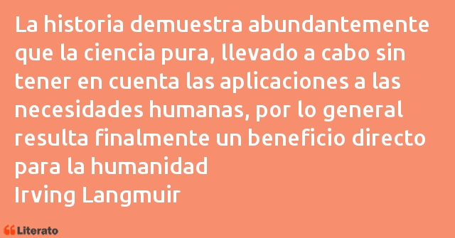 Frases de Irving Langmuir