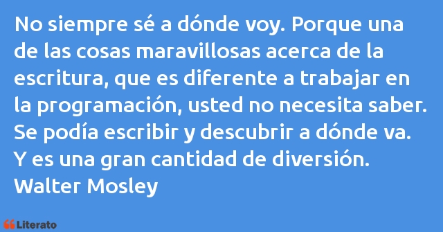 Frases de Walter Mosley