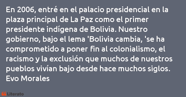 Frases de Evo Morales