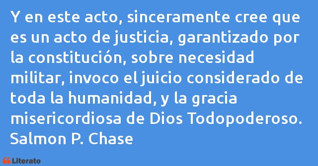 Frases de Salmon P. Chase