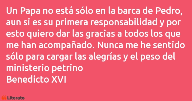 Frases de Benedicto XVI