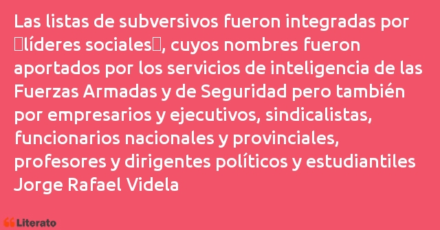 Frases de Jorge Rafael Videla