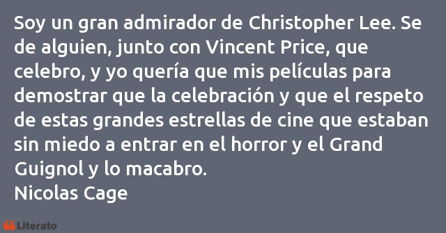 Frases de Nicolas Cage