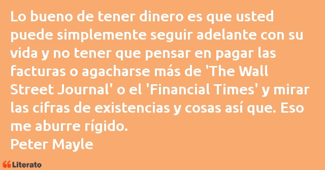 Frases de Peter Mayle