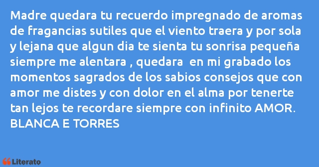 Frases de BLANCA E TORRES