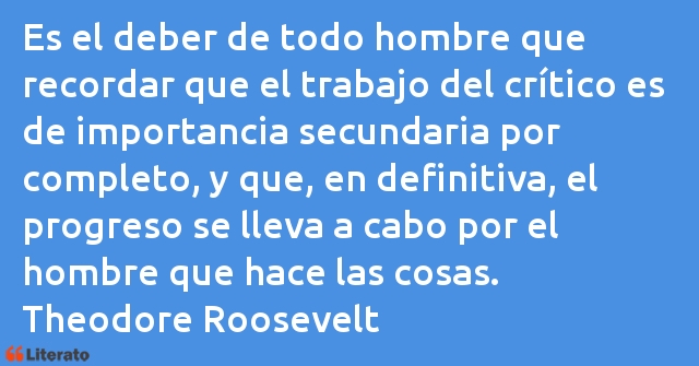 Frases de Theodore Roosevelt